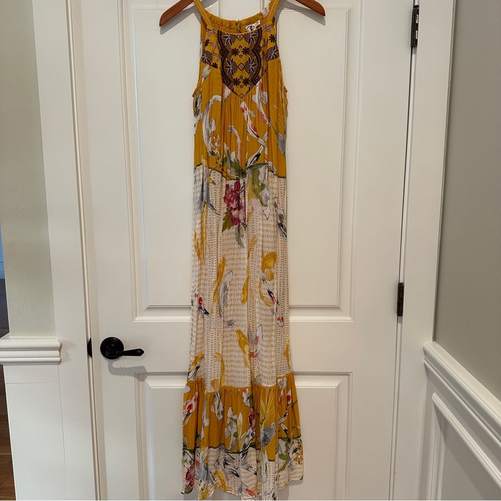 Anthropologie Halter Maxi Dress, One September, XS